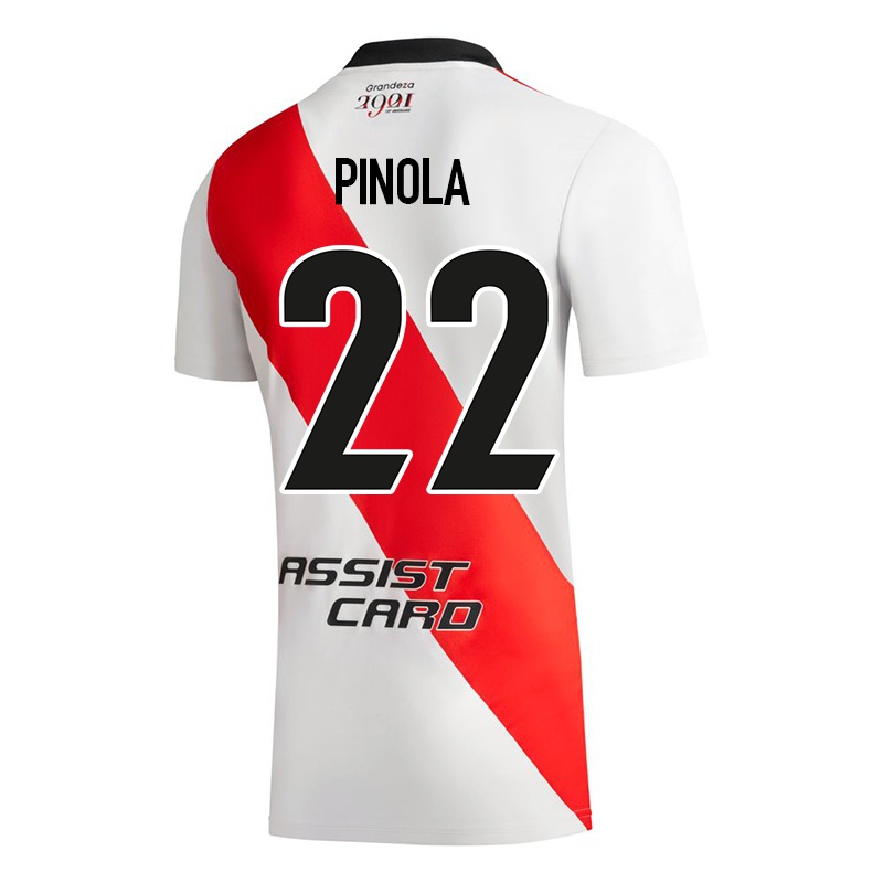 Niño Camiseta Javier Pinola #22 Blanco 1ª Equipación 2021/22 La Camisa