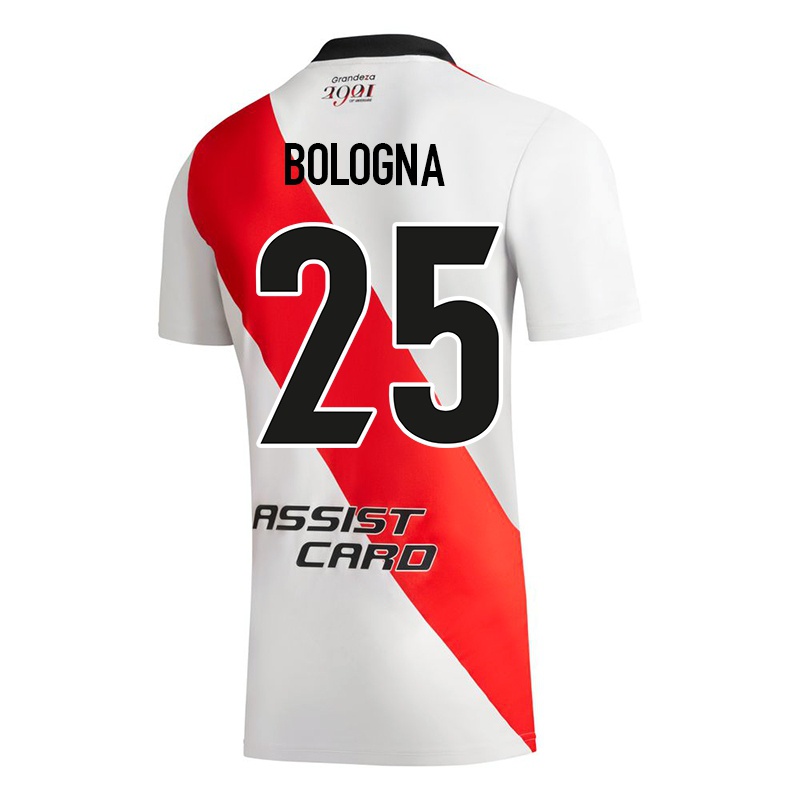 Niño Camiseta Enrique Bologna #25 Blanco 1ª Equipación 2021/22 La Camisa