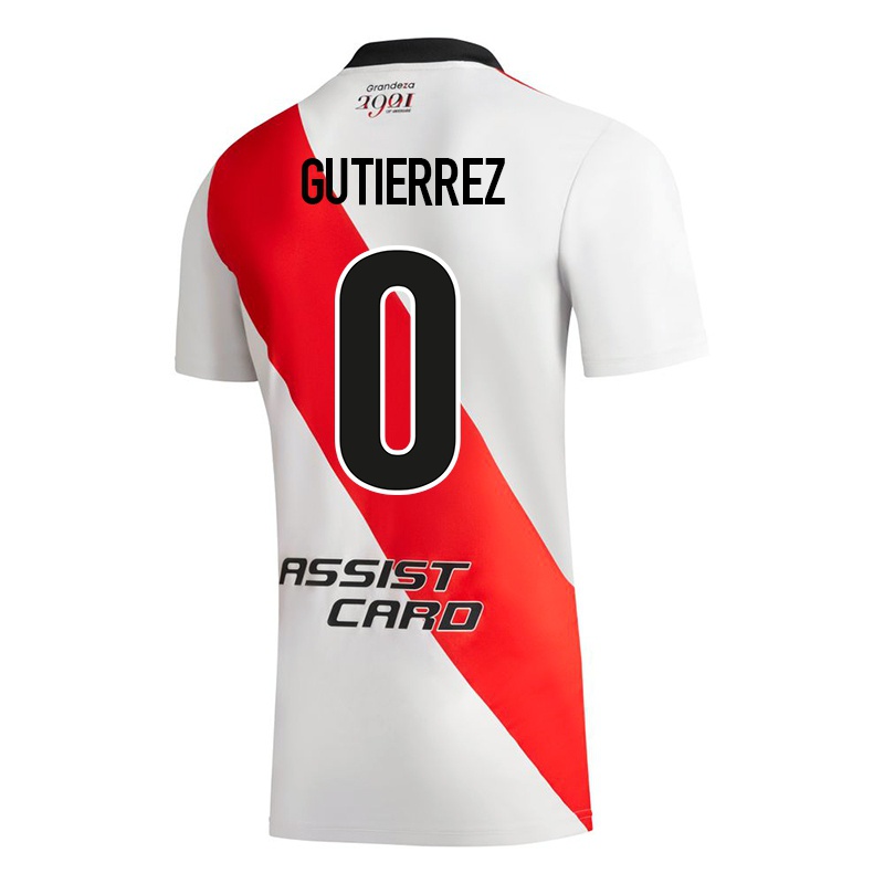Niño Camiseta Thomas Gutierrez #0 Blanco 1ª Equipación 2021/22 La Camisa