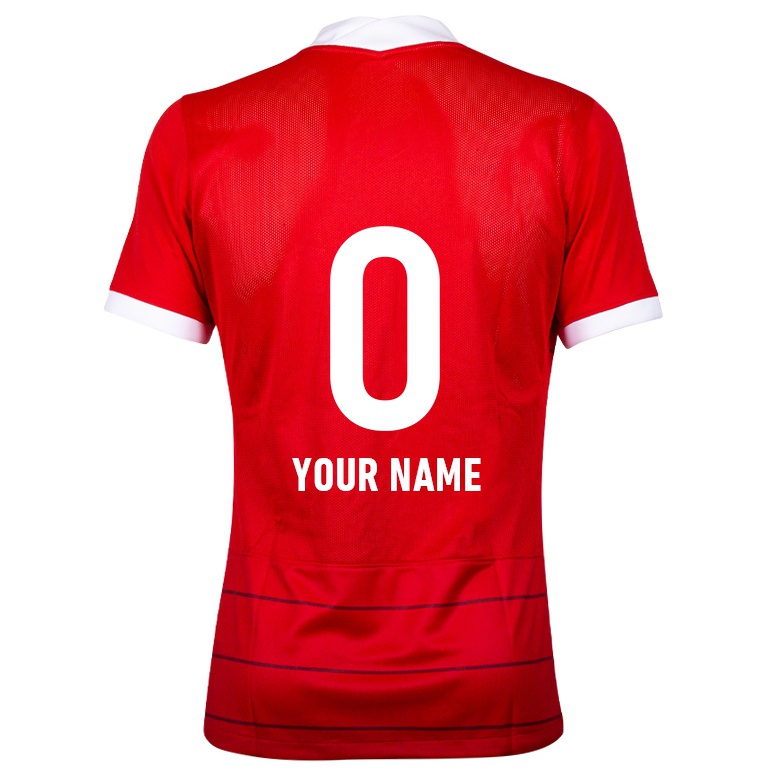 Hombre Camiseta Tu Nombre #0 Rojo 1ª Equipación 2021/22 La Camisa Z232
