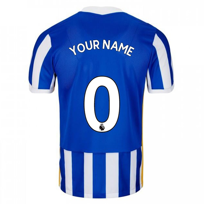 Hombre Camiseta Tu Nombre #0 Azul Real 1ª Equipación 2021/22 La Camisa Z224