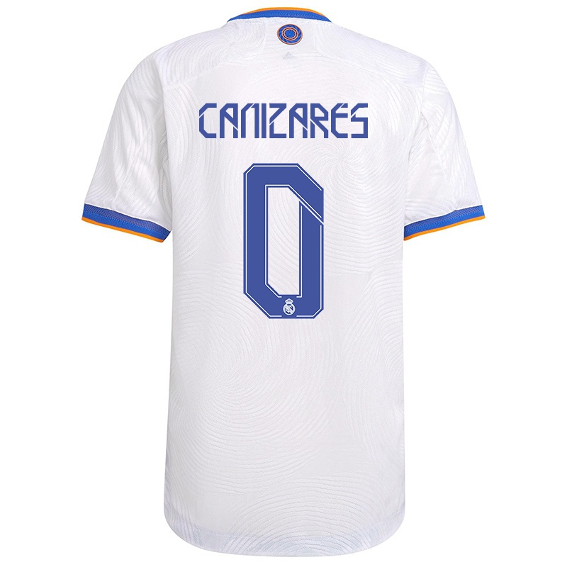 Hombre Camiseta Lucas Canizares #0 Blanco 1ª Equipación 2021/22 La Camisa Z250