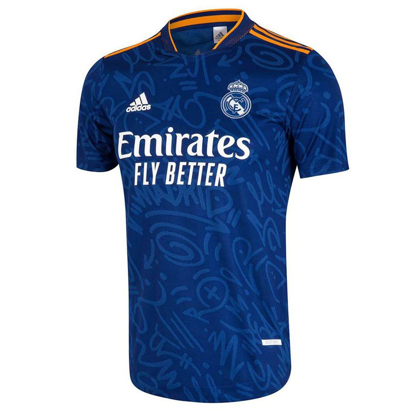 Hombre Camiseta Lorenzo Aguado #0 Azul Oscuro 2ª Equipación 2021/22 La Camisa Z484