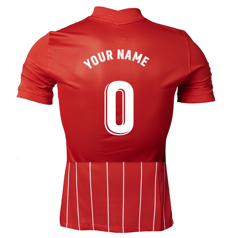 Hombre Camiseta Tu Nombre #0 Rojo Oscuro 2ª Equipación 2021/22 La Camisa Z499