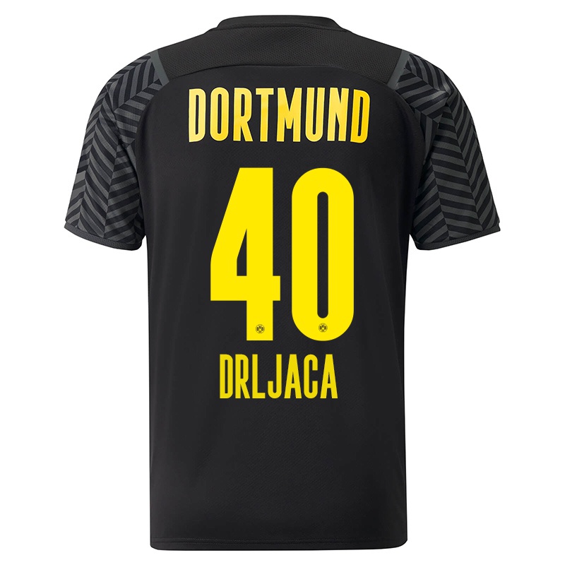 Hombre Camiseta Stefan Drljaca #40 Gris Negro 2ª Equipación 2021/22 La Camisa Z529