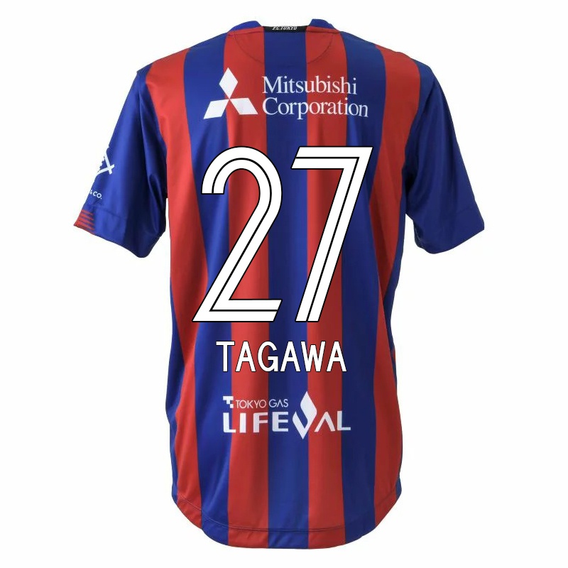 Hombre Camiseta Kyosuke Tagawa #27 Rojo Azul 1ª Equipación 2021/22 La Camisa Z372