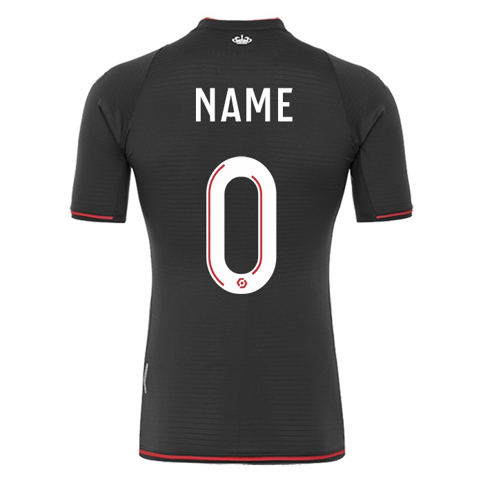 Hombre Camiseta Tu Nombre #0 Negro 2ª Equipación 2021/22 La Camisa Z556