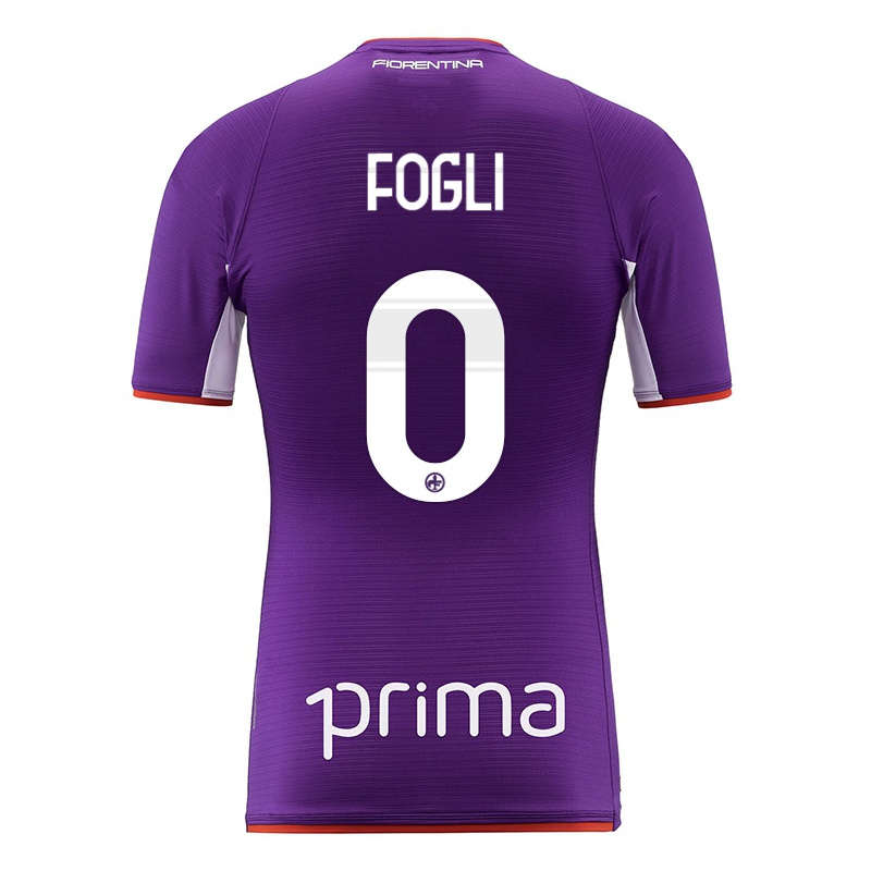 Hombre Camiseta Gabriele Fogli #0 Violeta 1ª Equipación 2021/22 La Camisa Z415