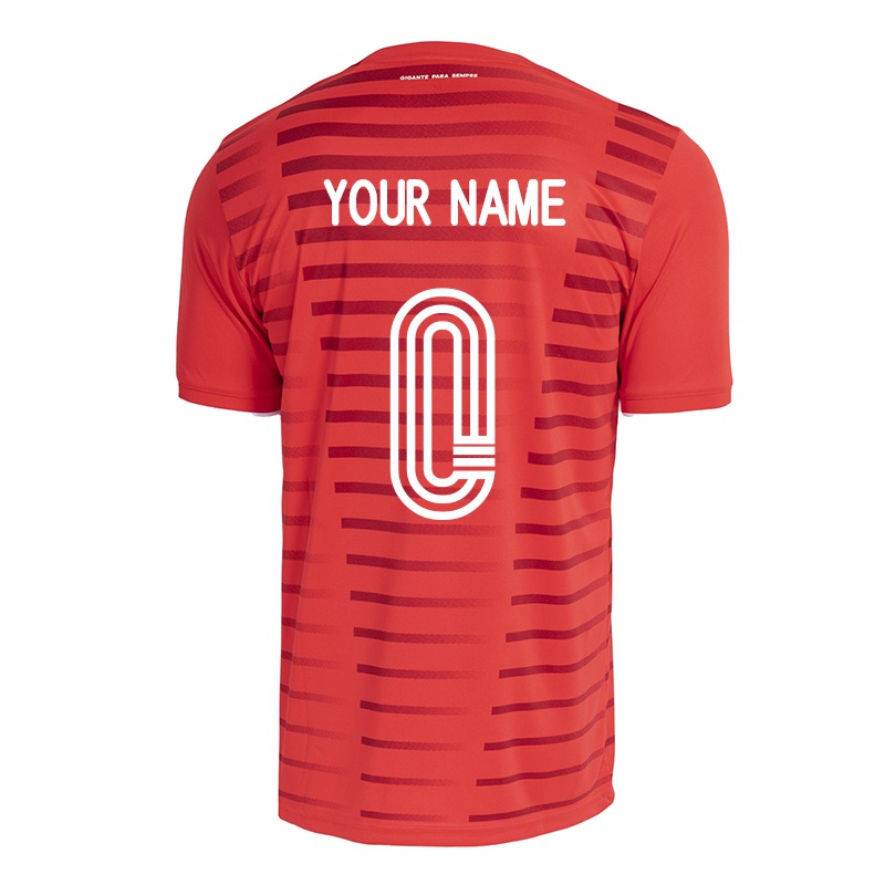 Hombre Camiseta Tu Nombre #0 Rojo 1ª Equipación 2021/22 La Camisa Z440
