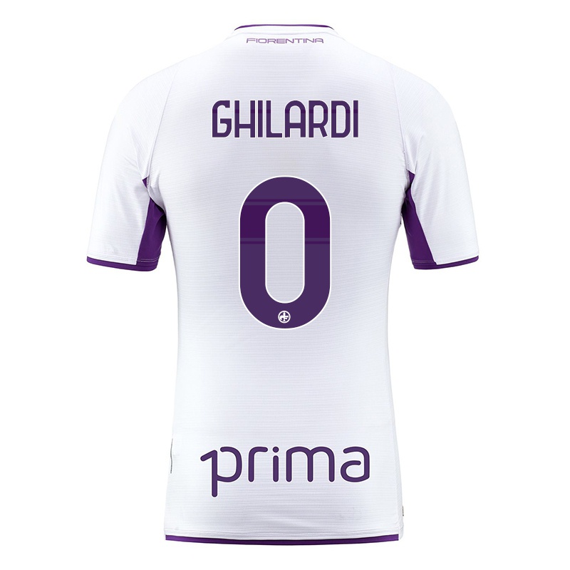 Hombre Camiseta Daniele Ghilardi #0 Blanco 2ª Equipación 2021/22 La Camisa Z599