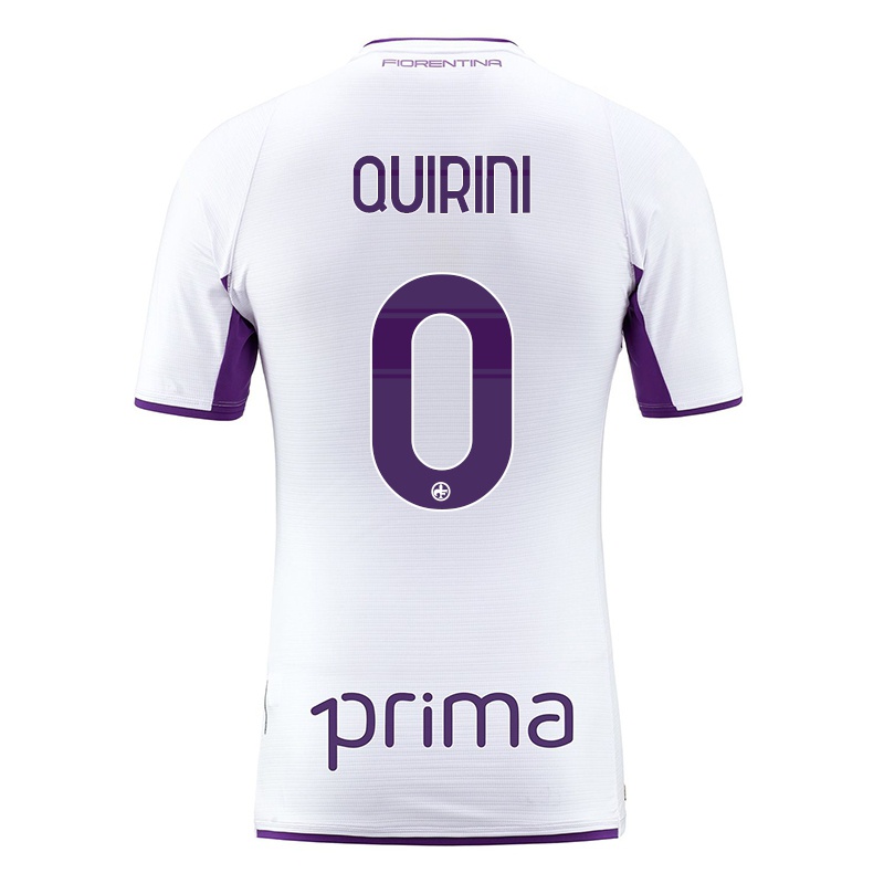 Hombre Camiseta Ettore Quirini #0 Blanco 2ª Equipación 2021/22 La Camisa Z600