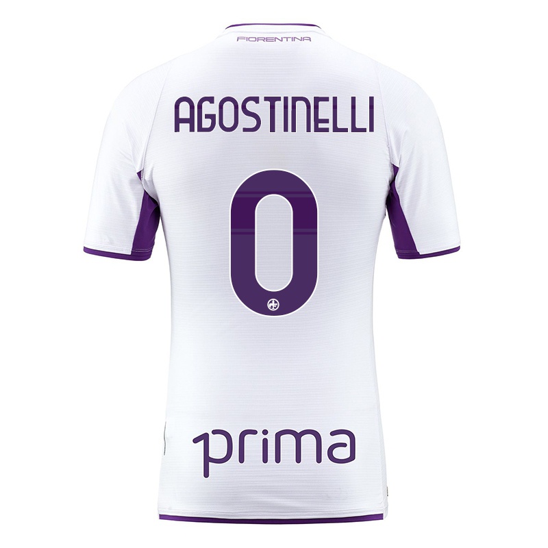 Hombre Camiseta Vittorio Agostinelli #0 Blanco 2ª Equipación 2021/22 La Camisa Z601