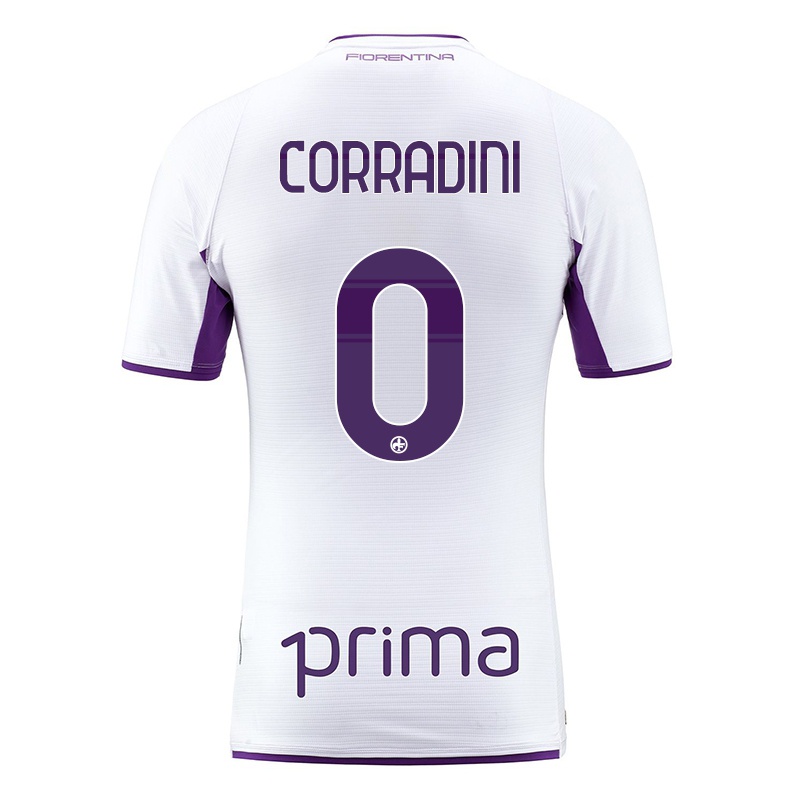 Hombre Camiseta Giovanni Corradini #0 Blanco 2ª Equipación 2021/22 La Camisa Z602
