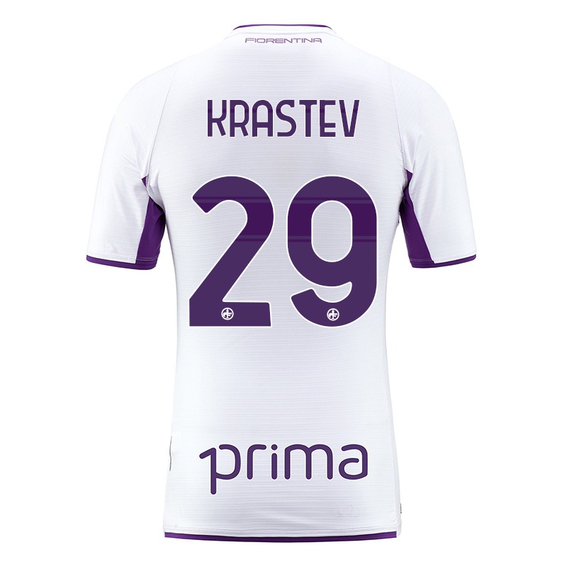 Hombre Camiseta Dimo Krastev #29 Blanco 2ª Equipación 2021/22 La Camisa Z604