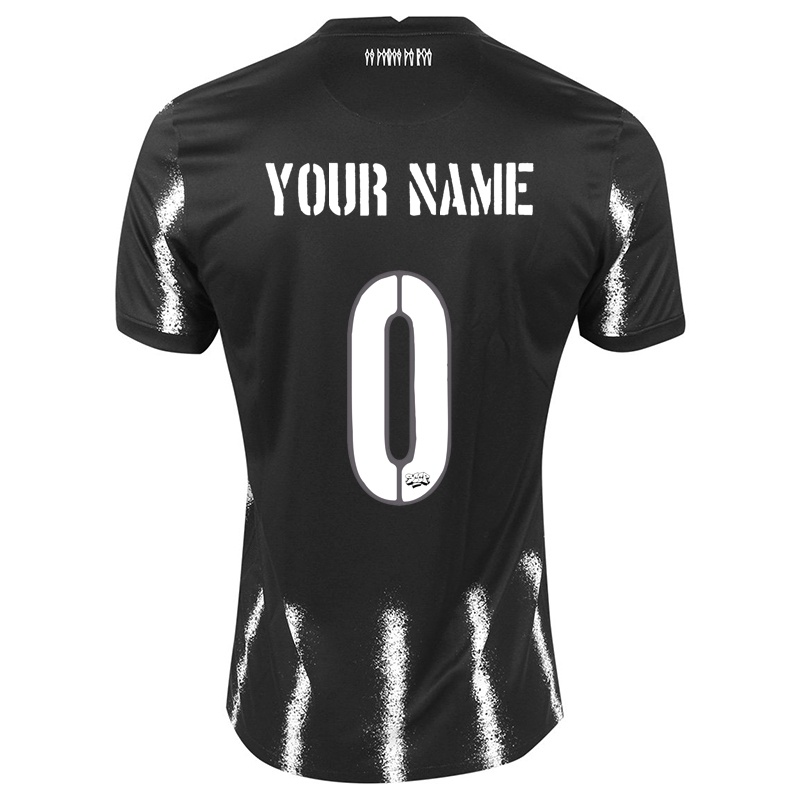 Hombre Camiseta Tu Nombre #0 Negro 2ª Equipación 2021/22 La Camisa Z613