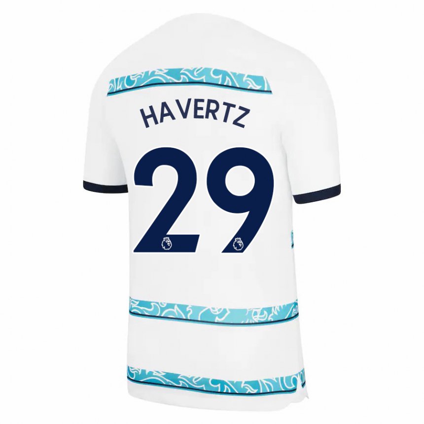 Niño Camiseta Kai Havertz #29 Blanco Azul Claro Equipación Tercera 2022/23 La Camisa