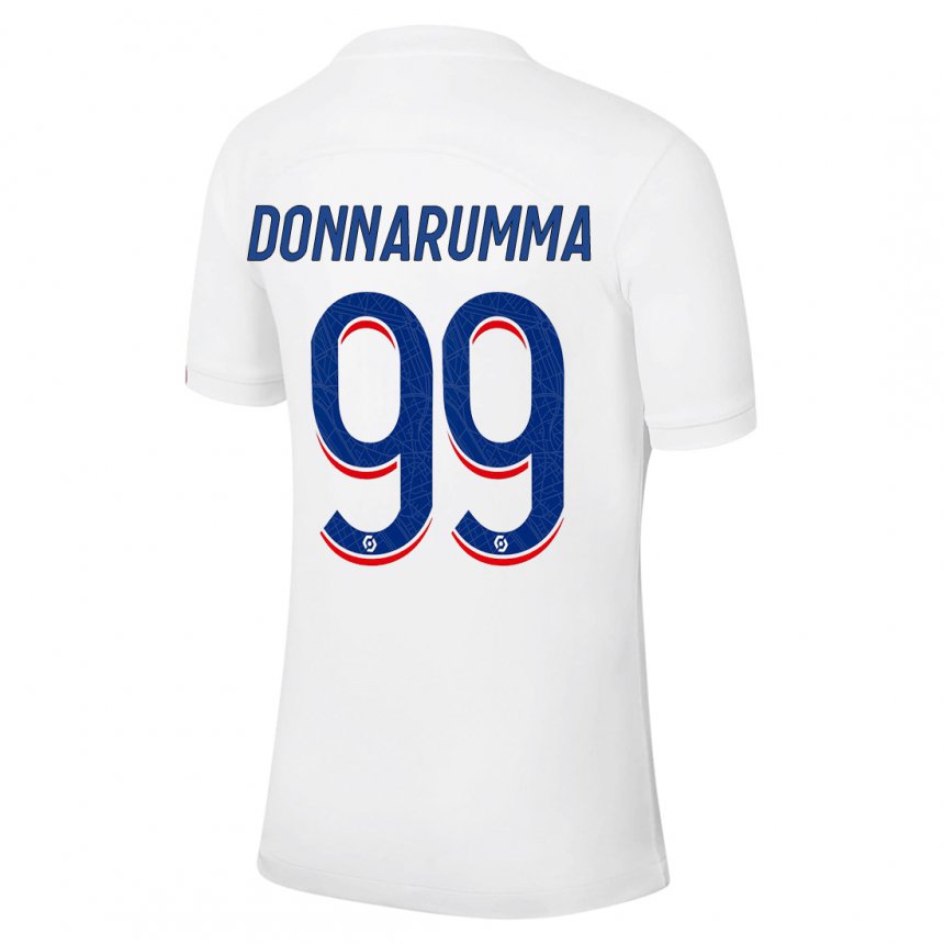 Niño Camiseta Gianluigi Donnarumma #99 Azul Blanco Equipación Tercera 2022/23 La Camisa