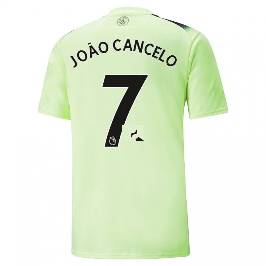 Niño Camiseta Joao Cancelo #7 Verde Gris Oscuro Equipación Tercera 2022/23 La Camisa