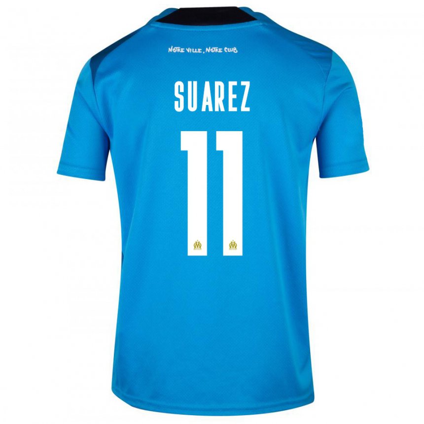 Niño Camiseta Luis Suarez #11 Blanco Azul Oscuro Equipación Tercera 2022/23 La Camisa