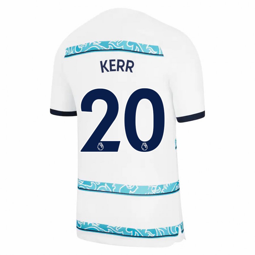 Hombre Camiseta Sam Kerr #20 Blanco Azul Claro Equipación Tercera 2022/23 La Camisa