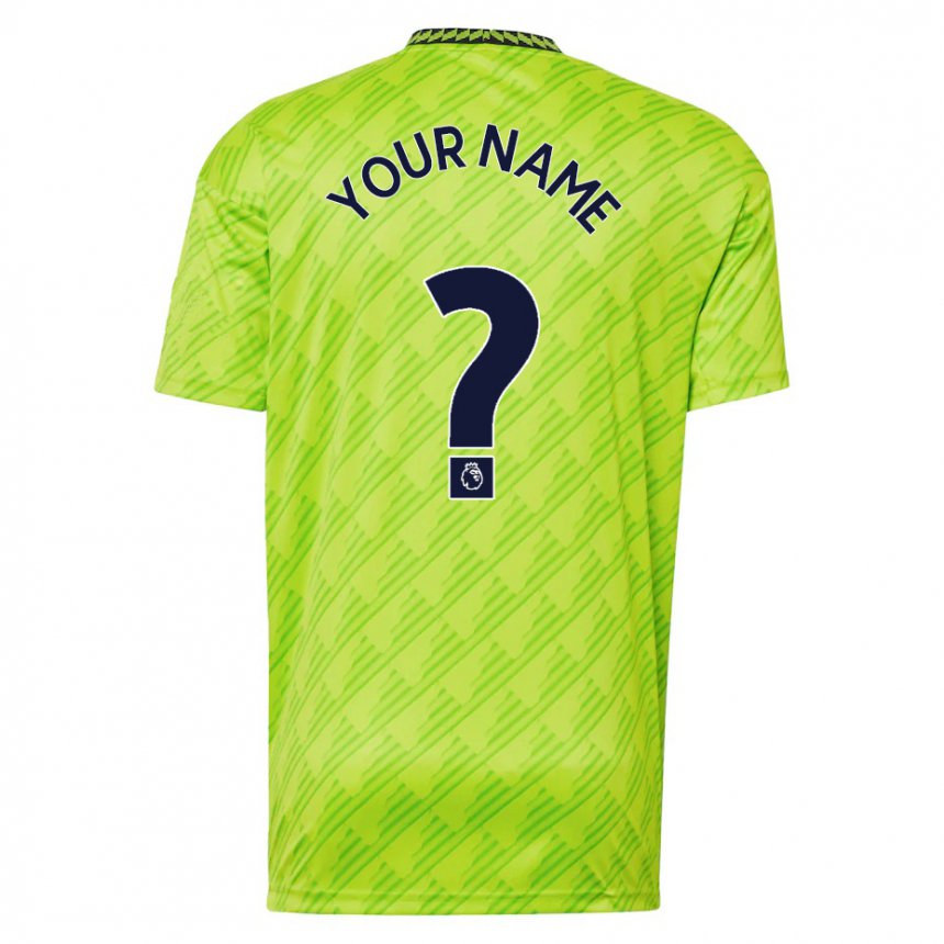 Hombre Camiseta Su Nombre #0 Verde Claro Equipación Tercera 2022/23 La Camisa