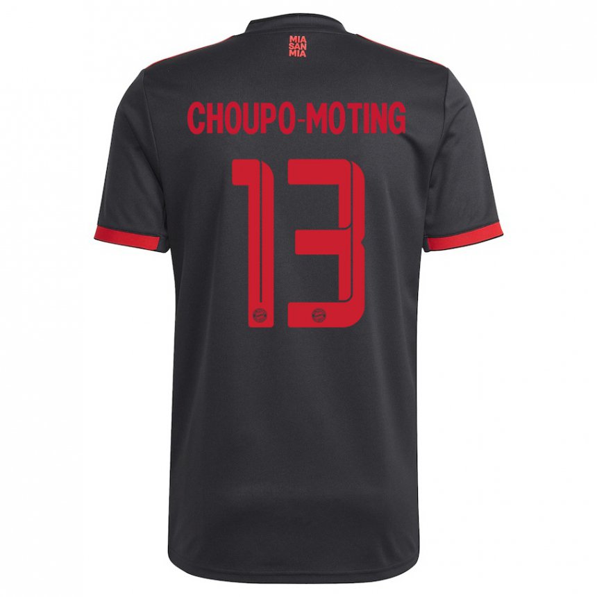 Hombre Camiseta Eric Maxim Choupo-moting #13 Negro Y Rojo Equipación Tercera 2022/23 La Camisa