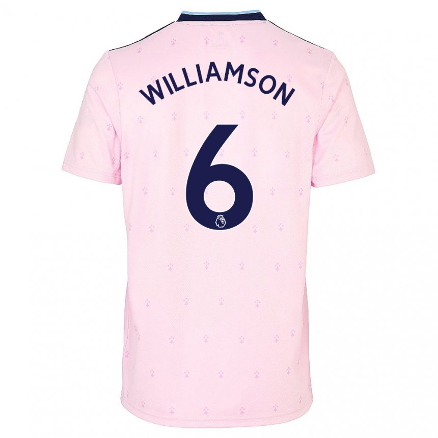 Hombre Camiseta Leah Williamson #6 Rosa Azul Marino Equipación Tercera 2022/23 La Camisa