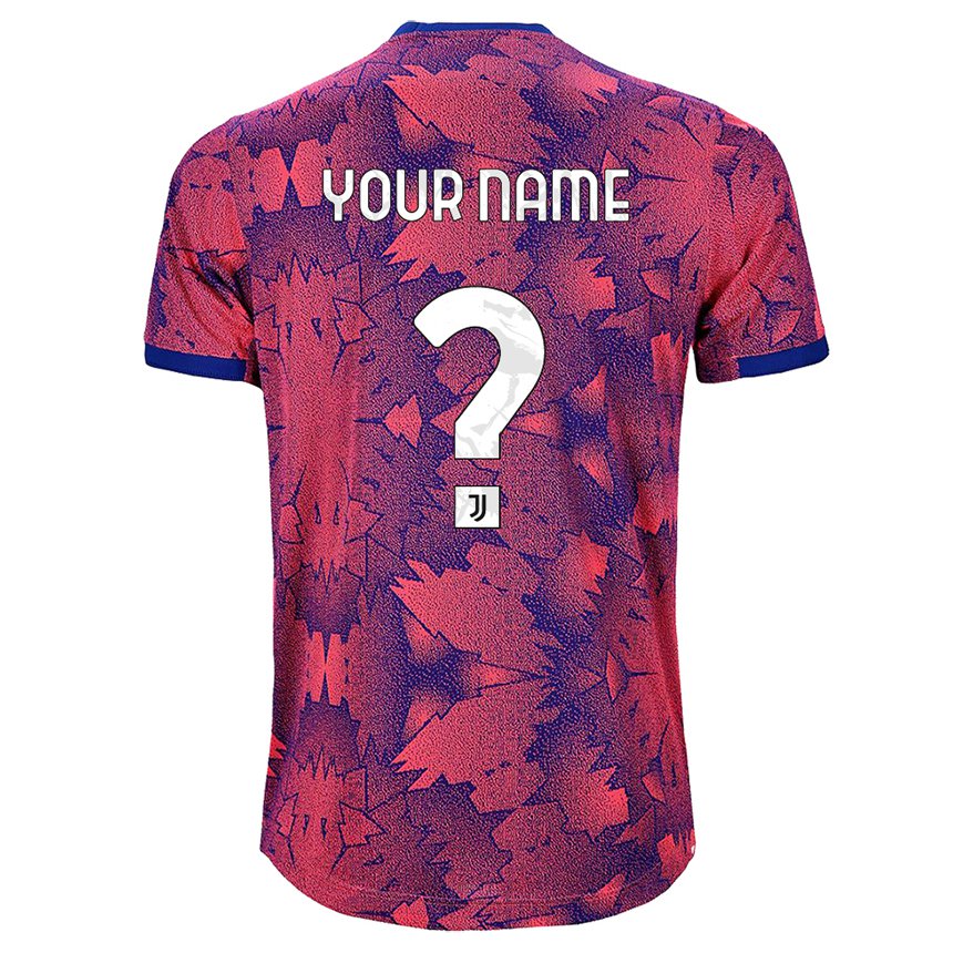 Hombre Camiseta Su Nombre #0 Rosa Rojo Azul Equipación Tercera 2022/23 La Camisa