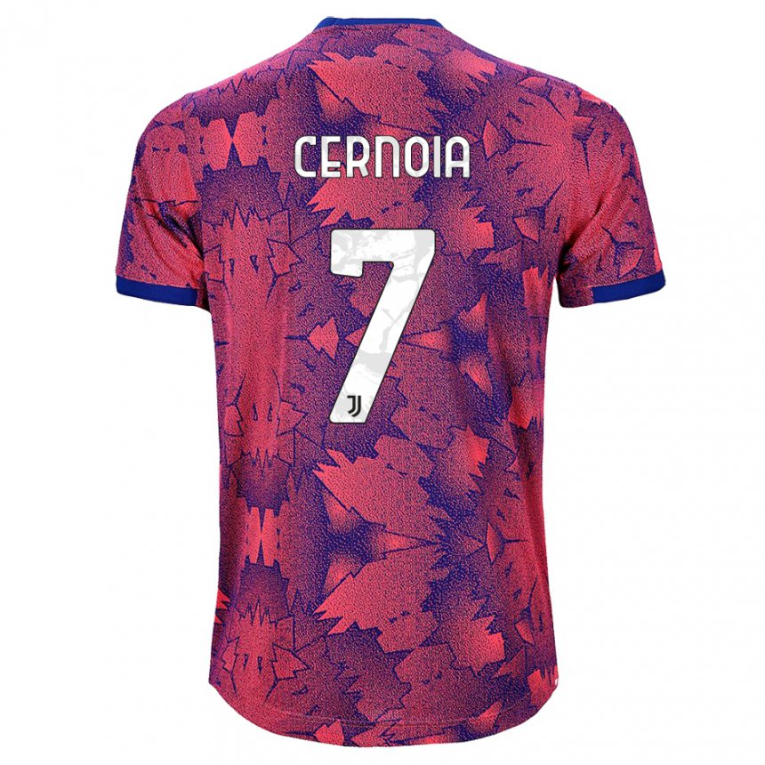Hombre Camiseta Valentina Cernoia #7 Rosa Rojo Azul Equipación Tercera 2022/23 La Camisa