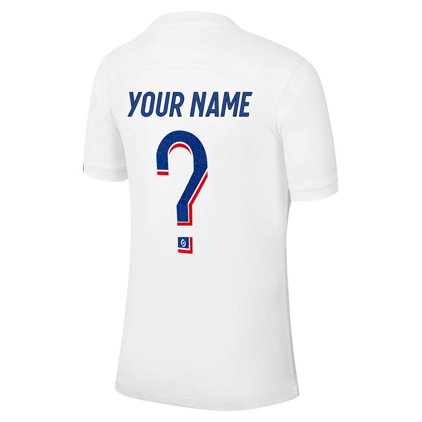 Hombre Camiseta Su Nombre #0 Azul Blanco Equipación Tercera 2022/23 La Camisa