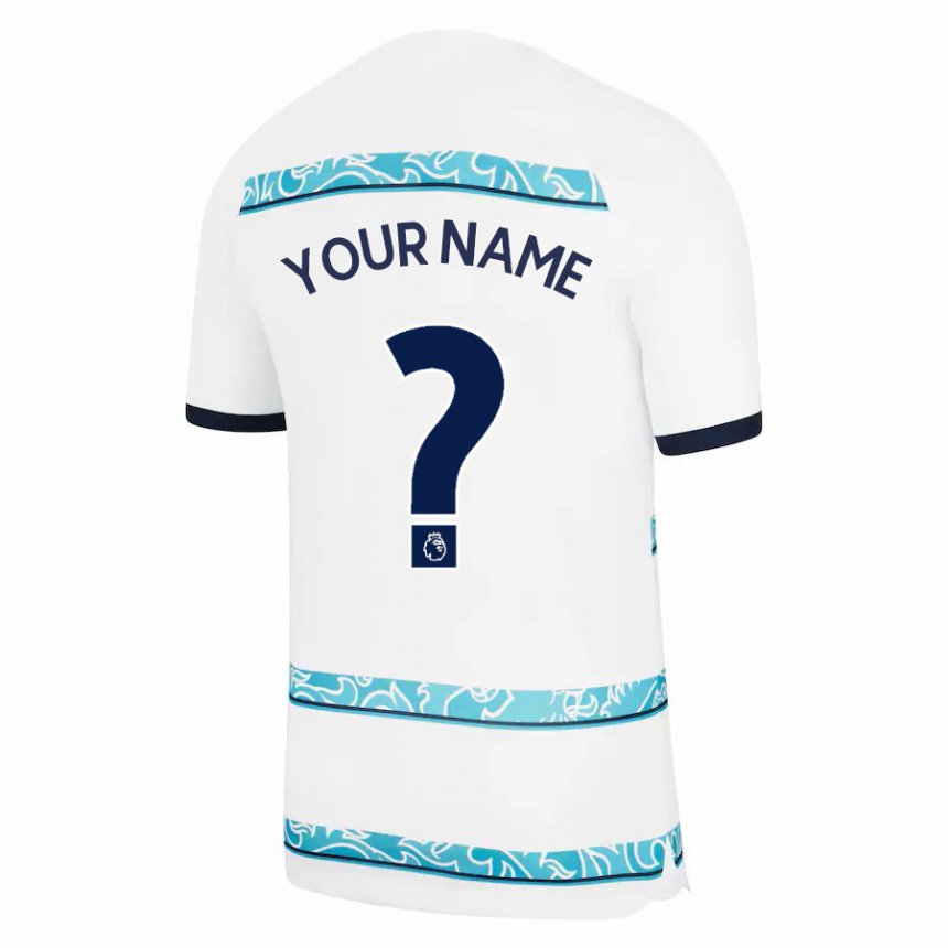 Mujer Camiseta Su Nombre #0 Blanco Azul Claro Equipación Tercera 2022/23 La Camisa