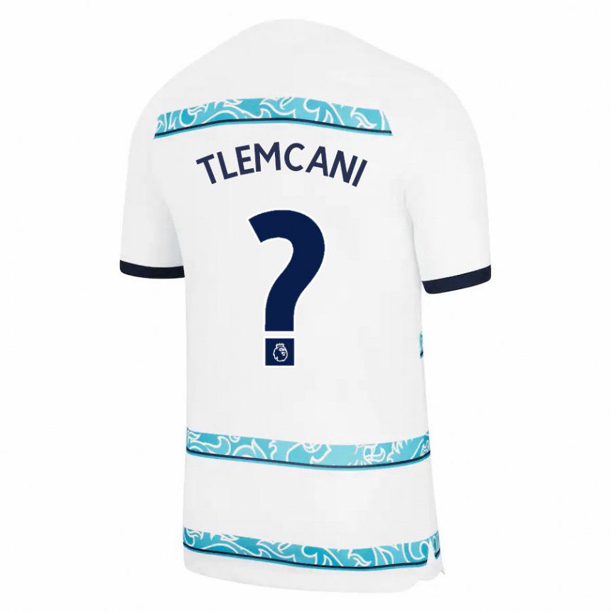 Mujer Camiseta Sami Tlemcani #0 Blanco Azul Claro Equipación Tercera 2022/23 La Camisa