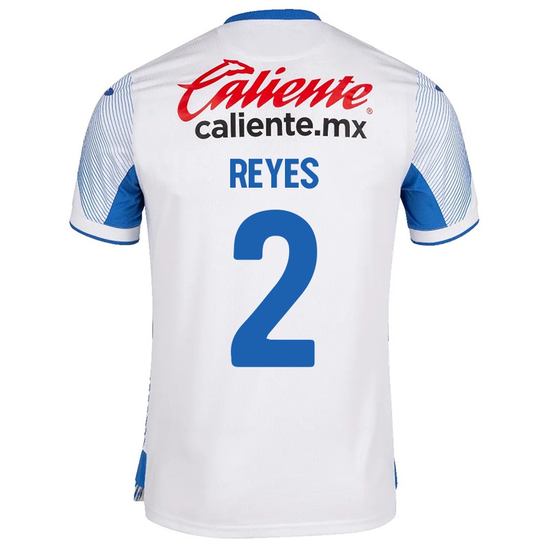 Mujer Camiseta Josue Reyes #2 Blanco 2ª Equipación 2021/22 La Camisa