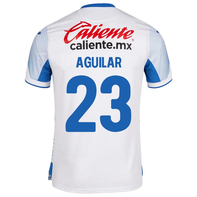 Mujer Camiseta Pablo Aguilar #23 Blanco 2ª Equipación 2021/22 La Camisa