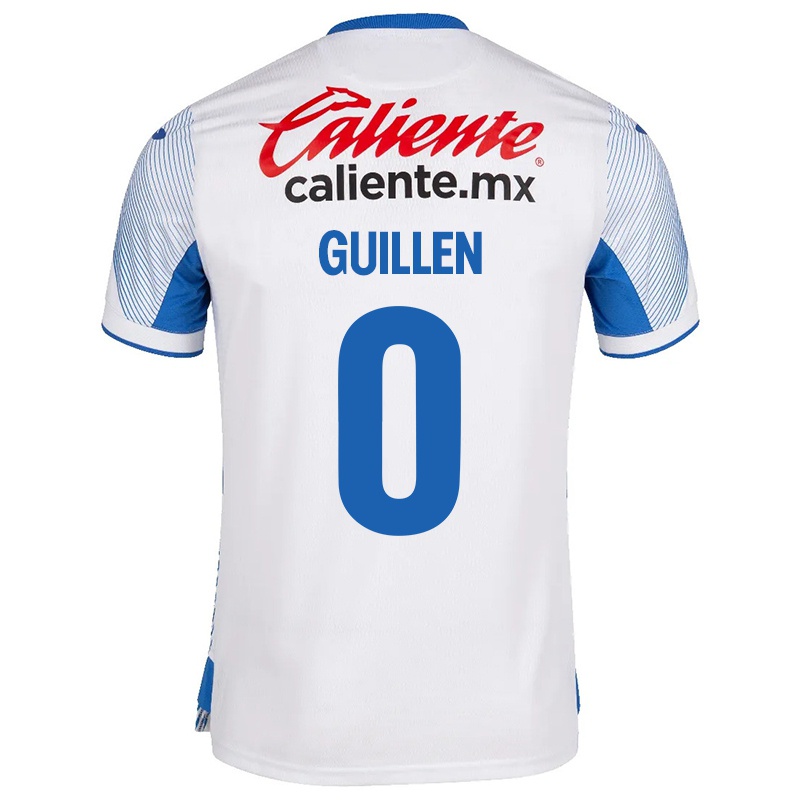 Mujer Camiseta Jose Guillen #0 Blanco 2ª Equipación 2021/22 La Camisa
