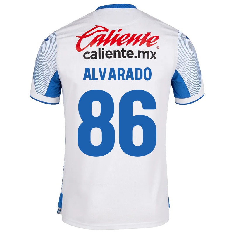 Mujer Camiseta Julio Alvarado #86 Blanco 2ª Equipación 2021/22 La Camisa