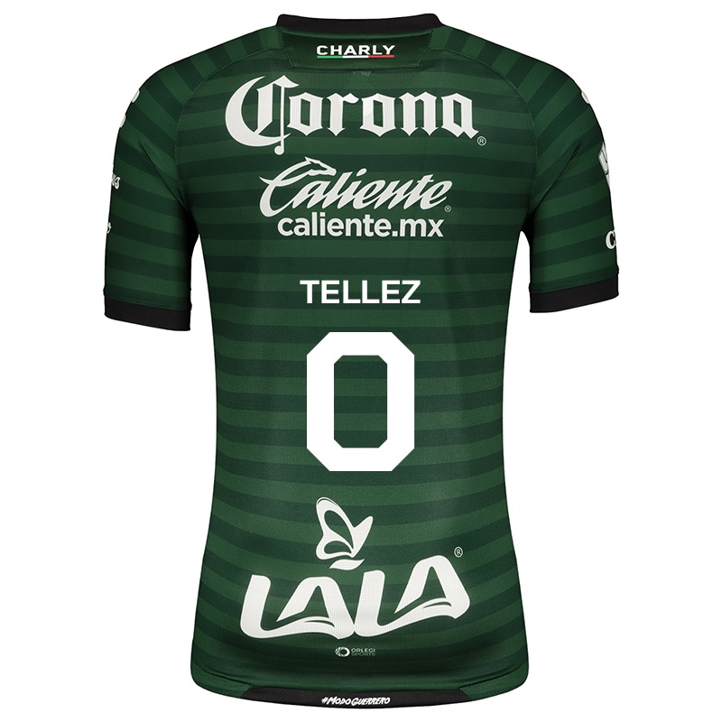Mujer Camiseta Andres Tellez #0 Blanco Verde 2ª Equipación 2021/22 La Camisa