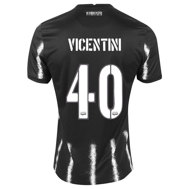 Mujer Camiseta Guilherme Vicentini #40 Negro 2ª Equipación 2021/22 La Camisa
