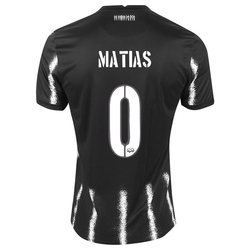 Mujer Camiseta Matheus Matias #0 Negro 2ª Equipación 2021/22 La Camisa