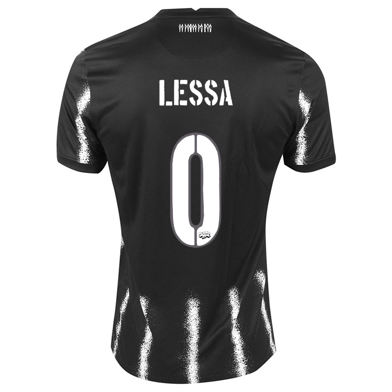 Mujer Camiseta John Lessa #0 Negro 2ª Equipación 2021/22 La Camisa