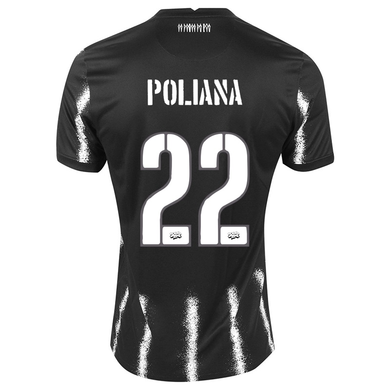 Mujer Camiseta Poliana #22 Negro 2ª Equipación 2021/22 La Camisa