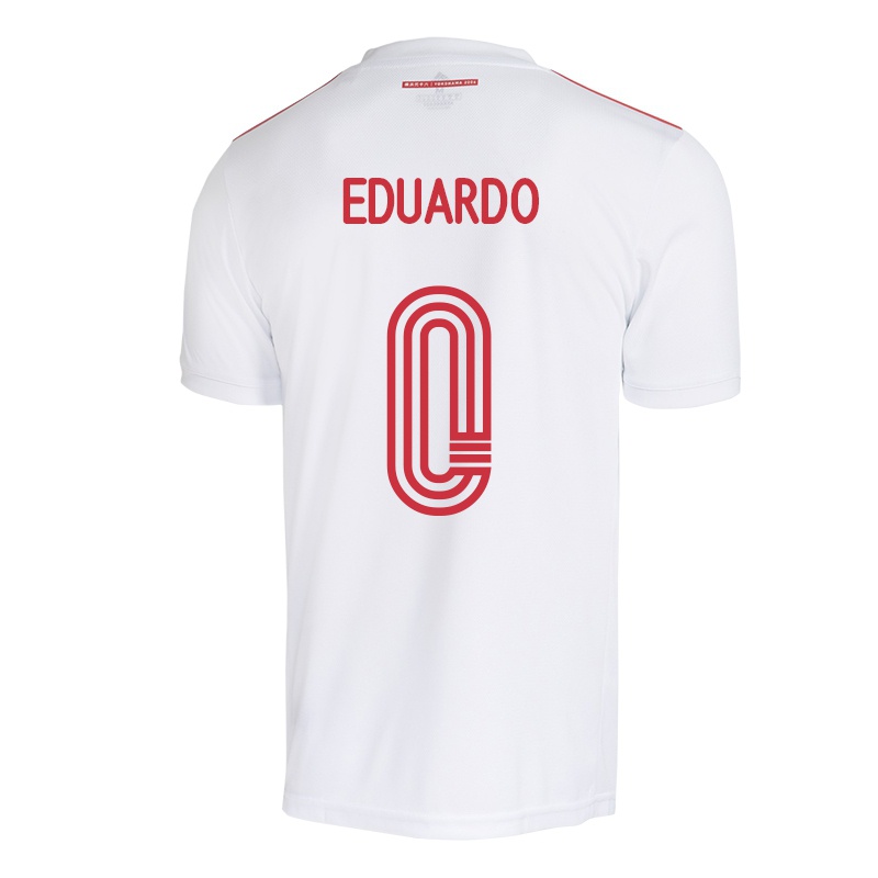 Mujer Camiseta Carlos Eduardo #0 Blanco 2ª Equipación 2021/22 La Camisa