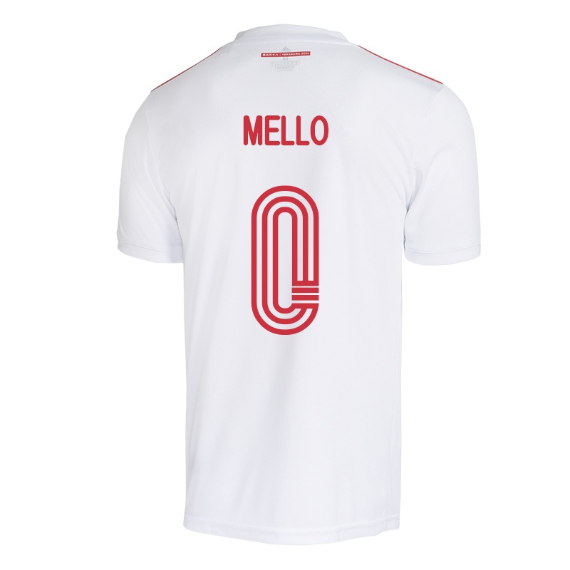 Mujer Camiseta Vinicius Mello #0 Blanco 2ª Equipación 2021/22 La Camisa