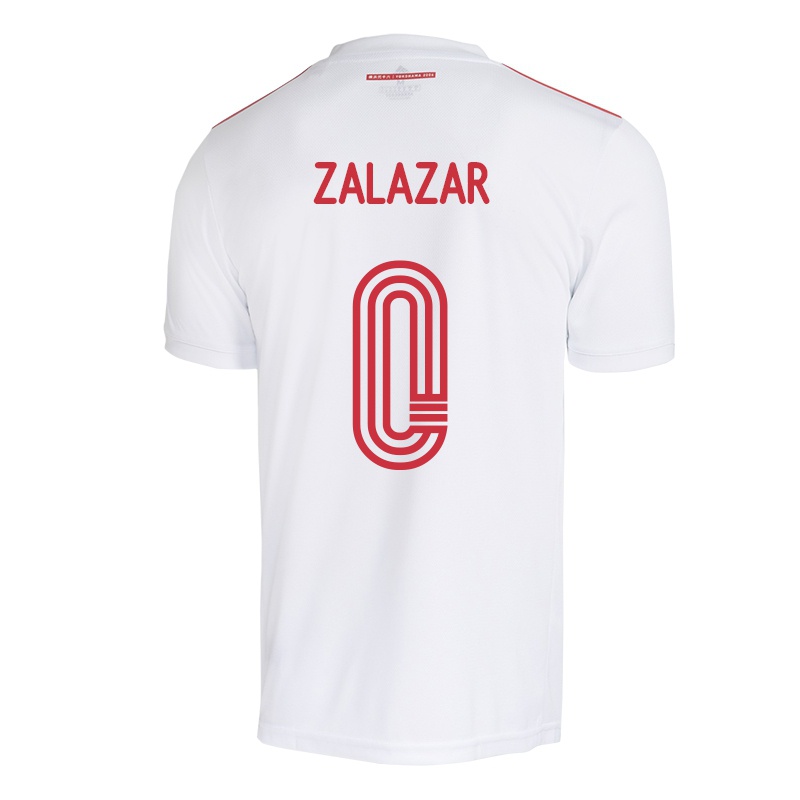 Mujer Camiseta Maxi Zalazar #0 Blanco 2ª Equipación 2021/22 La Camisa