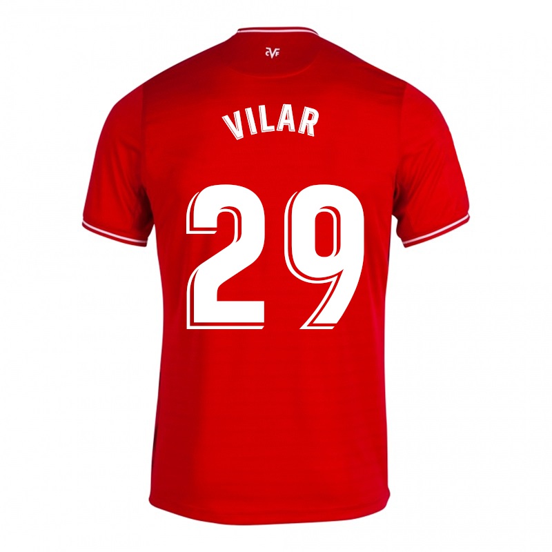 Mujer Camiseta Lucia Vilar #29 Rojo 2ª Equipación 2021/22 La Camisa