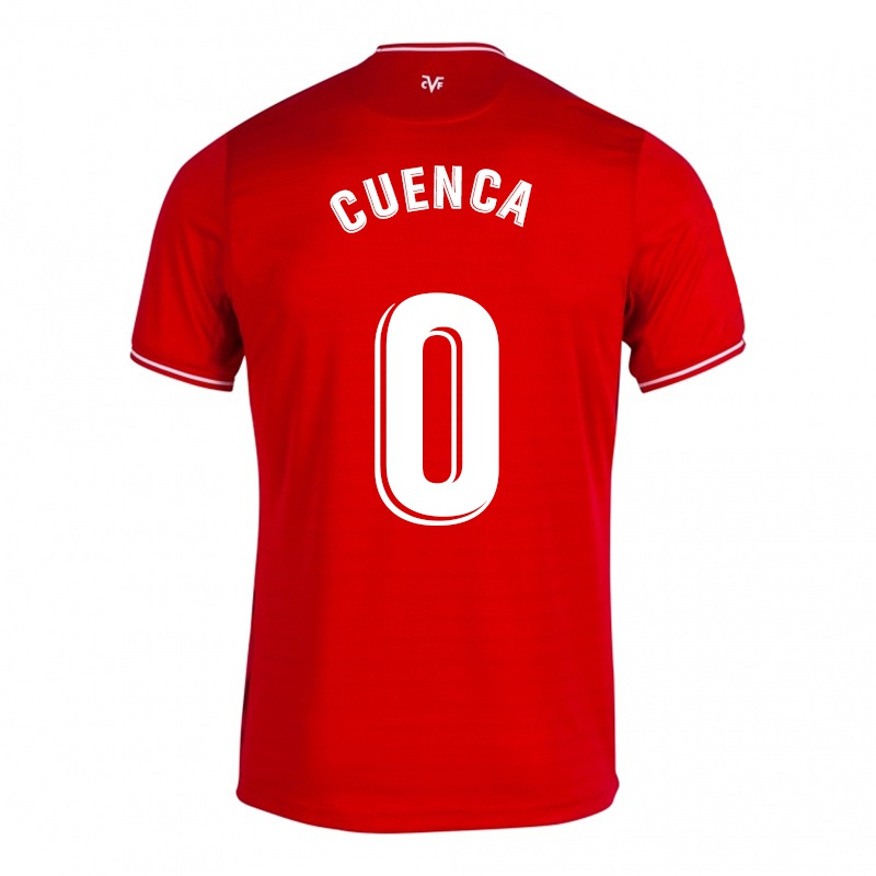 Mujer Camiseta Jorge Cuenca #0 Rojo 2ª Equipación 2021/22 La Camisa