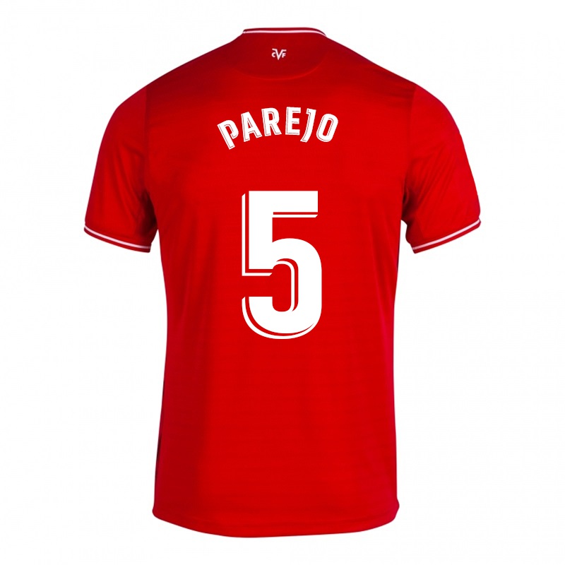 Mujer Camiseta Dani Parejo #5 Rojo 2ª Equipación 2021/22 La Camisa