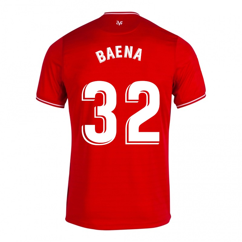 Mujer Camiseta Alex Baena #32 Rojo 2ª Equipación 2021/22 La Camisa