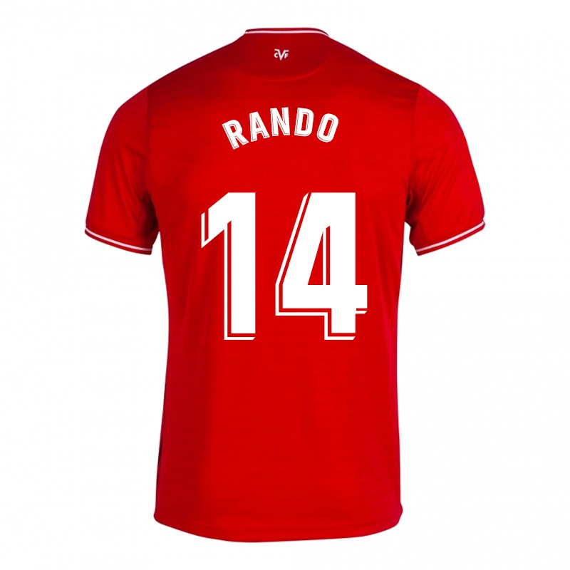 Mujer Camiseta Abraham Rando #14 Rojo 2ª Equipación 2021/22 La Camisa