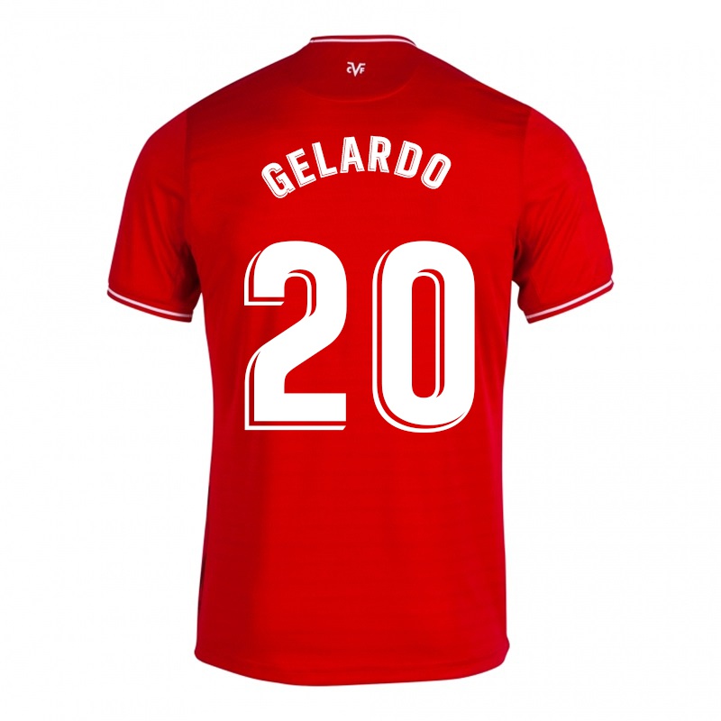 Mujer Camiseta Aitor Gelardo #20 Rojo 2ª Equipación 2021/22 La Camisa